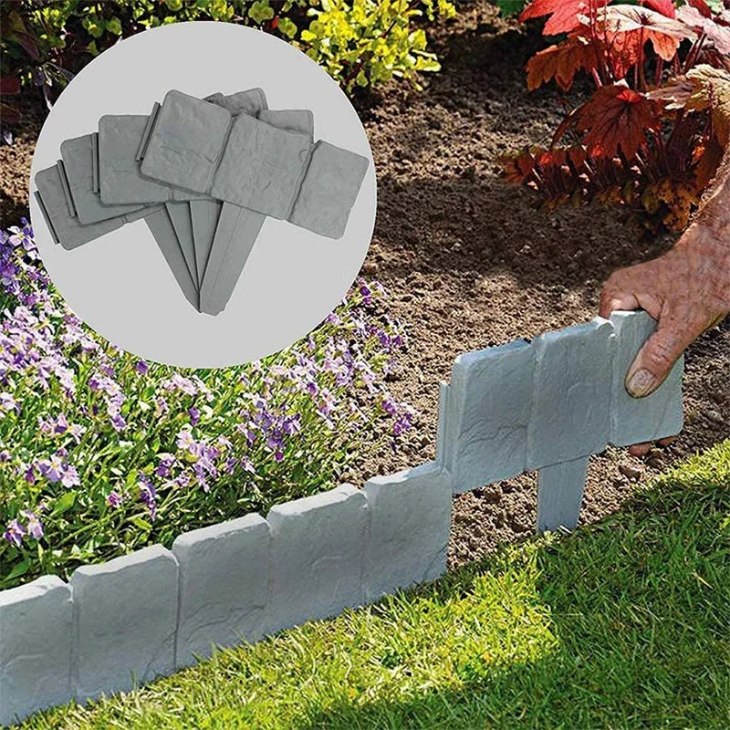 Outdoor-Ready Faux Stone Garden Edging Border for Garden Display