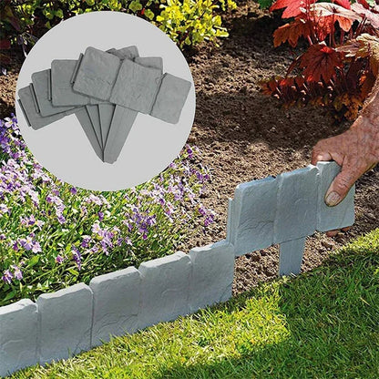Outdoor-Ready Faux Stone Garden Edging Border for Garden Display