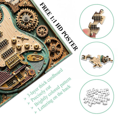Hands-On Gears & Strings Jigsaw Puzzle 1000 Piece for Creative Play