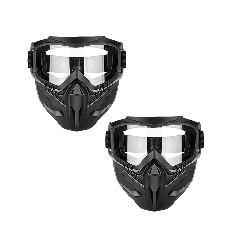 Versatile Detachable Full Face Goggle Mask