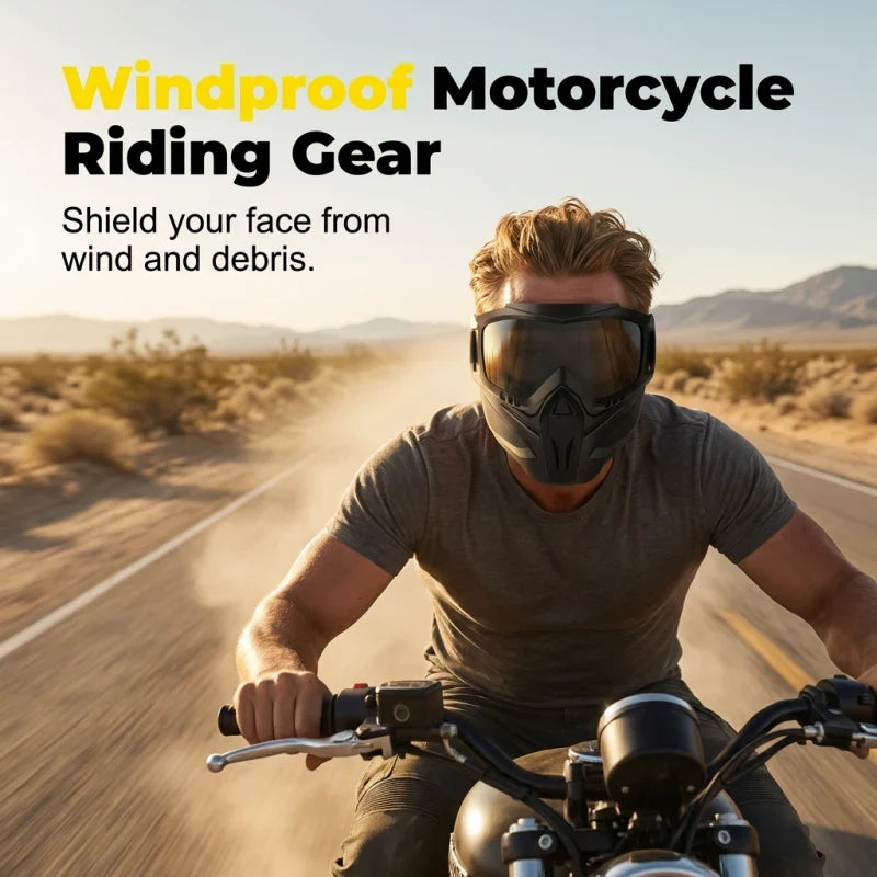 Versatile Detachable Full Face Goggle Mask
