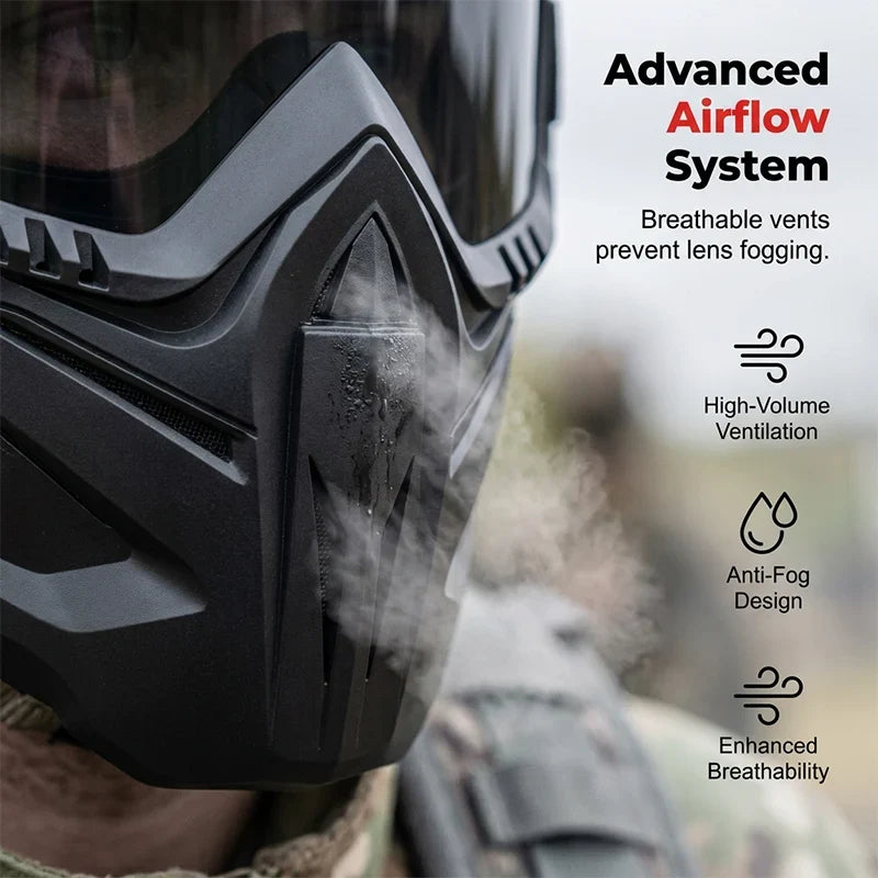 Versatile Detachable Full Face Goggle Mask