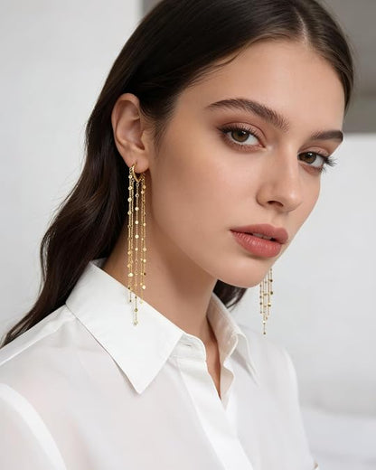 Comfort-Focused 14K Gold Plated Long – for Women for Everyday Wear