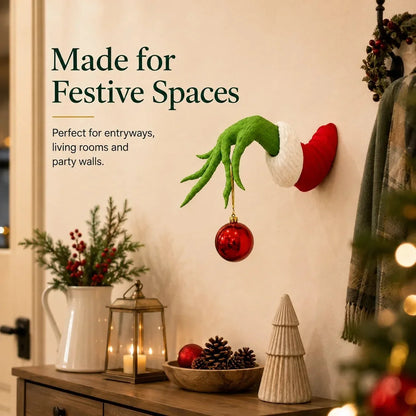 Purpose-Built Green Monster Hand Wall Mount Ornament Holder