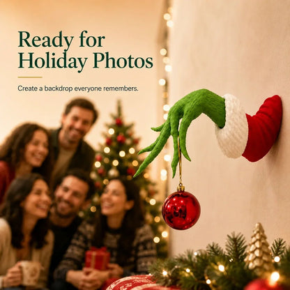 Purpose-Built Green Monster Hand Wall Mount Ornament Holder