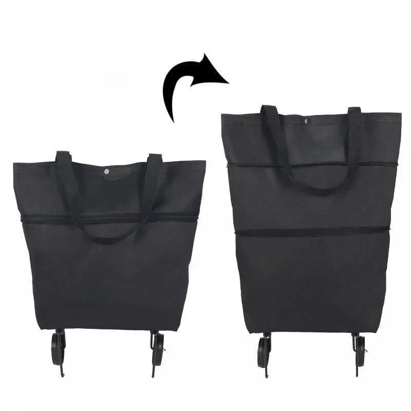 Distinctive Large-capacity folding push-pull shopping bag - The