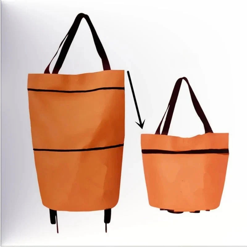 Distinctive Large-capacity folding push-pull shopping bag - The