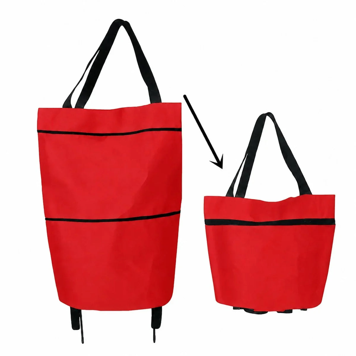 Distinctive Large-capacity folding push-pull shopping bag - The