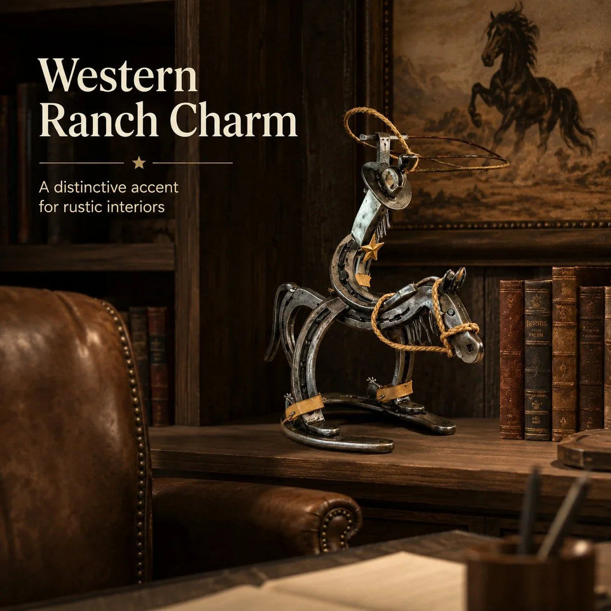 Purpose-Built Handcrafted Cowboy Iron Pony Ornament for Everyday Use