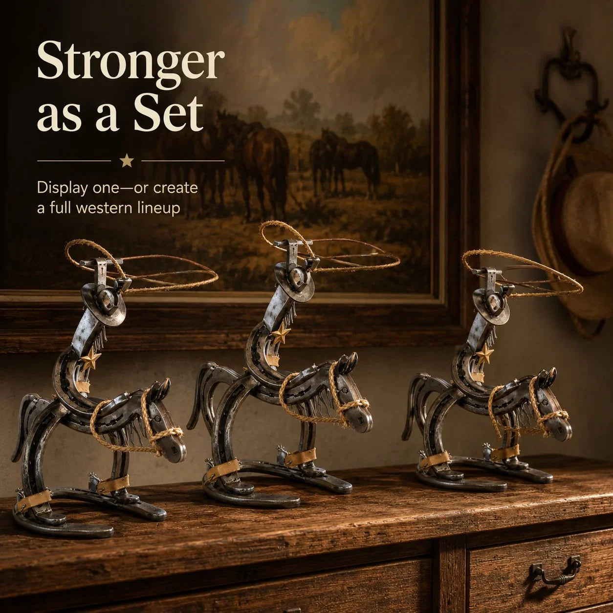 Purpose-Built Handcrafted Cowboy Iron Pony Ornament for Everyday Use