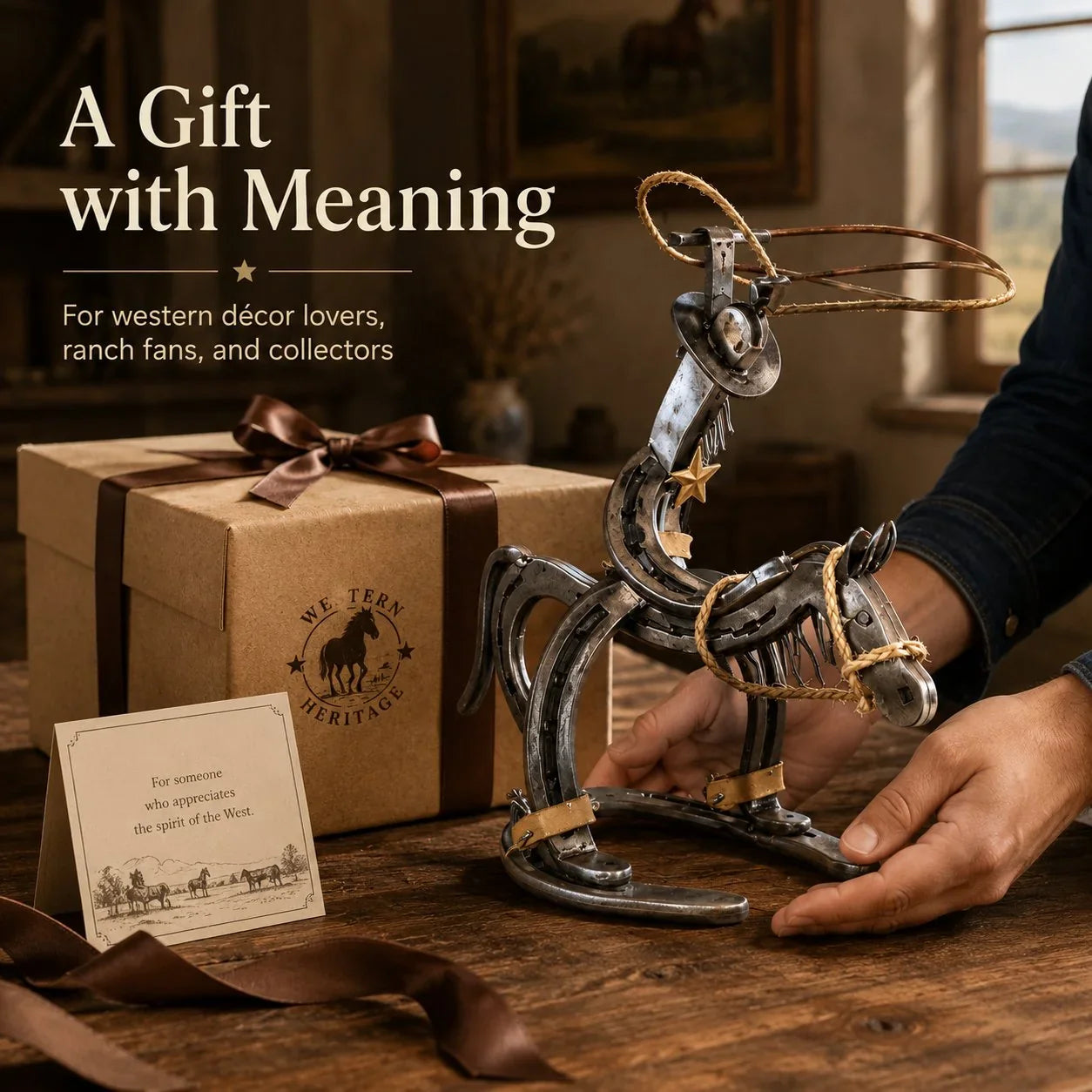 Purpose-Built Handcrafted Cowboy Iron Pony Ornament for Everyday Use