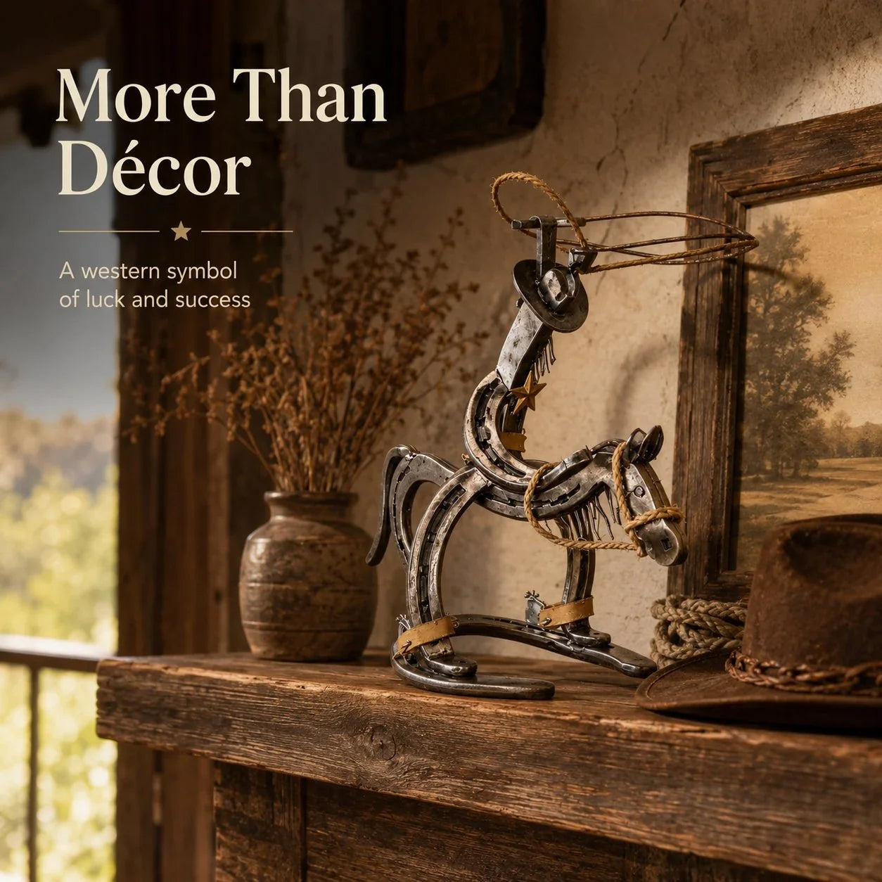 Purpose-Built Handcrafted Cowboy Iron Pony Ornament for Everyday Use