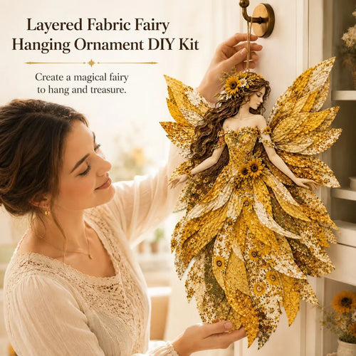 Floral Fairy Fabric Collage Kit with Dimensional Wings