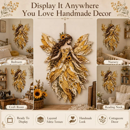 Floral Fairy Fabric Collage Kit with Dimensional Wings