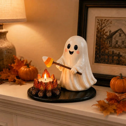 Decorative Campfire Tealight Holder for Focused Light – Halloween Camp