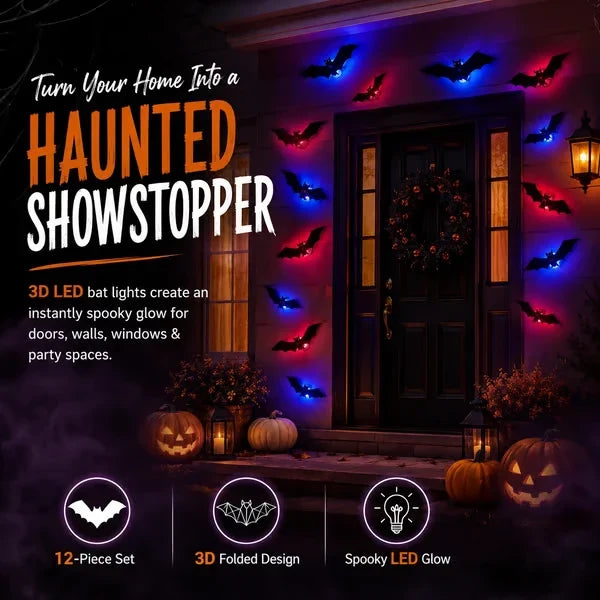 Purpose-Built LED Flying Bat Decorations for Everyday Use