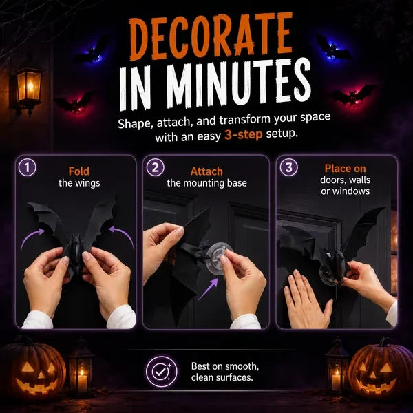 Purpose-Built LED Flying Bat Decorations for Everyday Use