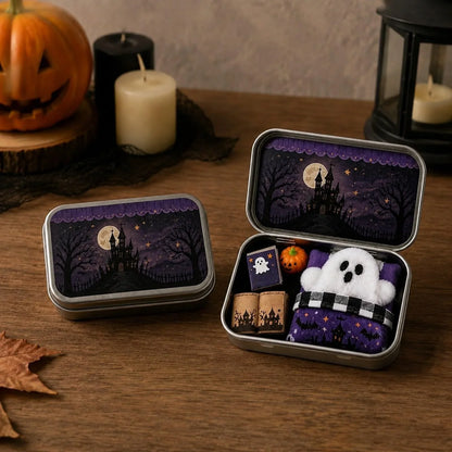 Purpose-Built Mini Ghost Tin Box Set - Cute Spooky Travel