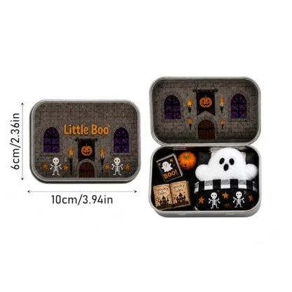 Purpose-Built Mini Ghost Tin Box Set - Cute Spooky Travel