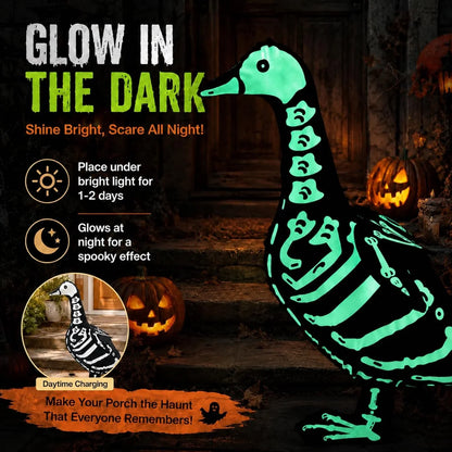Skeleton Costume Outfit for 23-Inch Porch Goose Halloween Decor