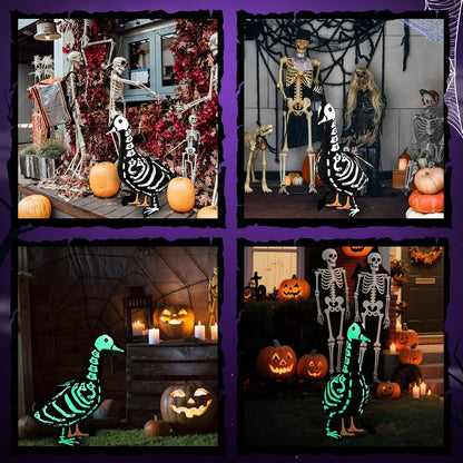 Skeleton Costume Outfit for 23-Inch Porch Goose Halloween Decor