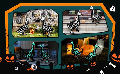 Skeleton Costume Outfit for 23-Inch Porch Goose Halloween Decor