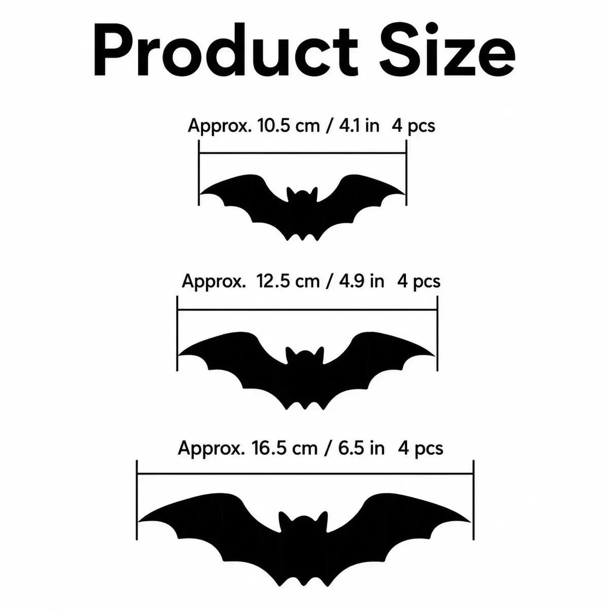 3D LED Bat Light Decorations in 12- or 24-Piece Sets