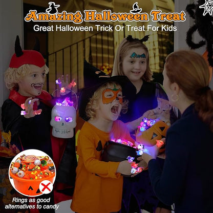 50-Piece LED Light-Up Ring Set for Parties and Night Events