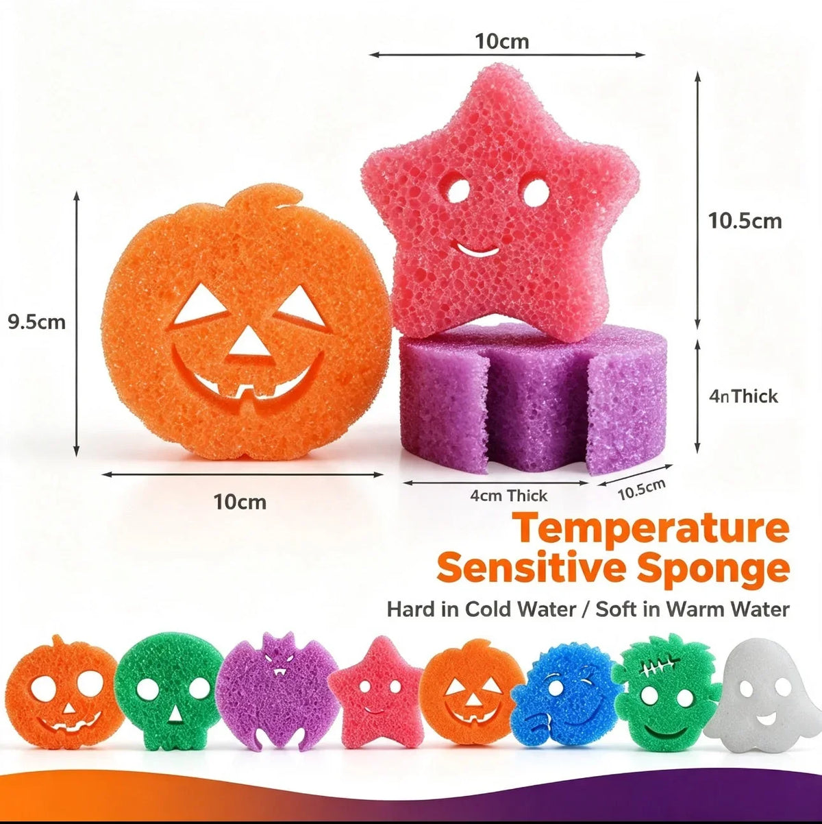Purpose-Built Series Temperature-Sensitive Sponge with Smile