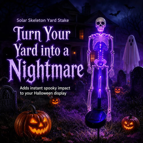 Outdoor Solar Skeleton Yard Stake for Garden Display