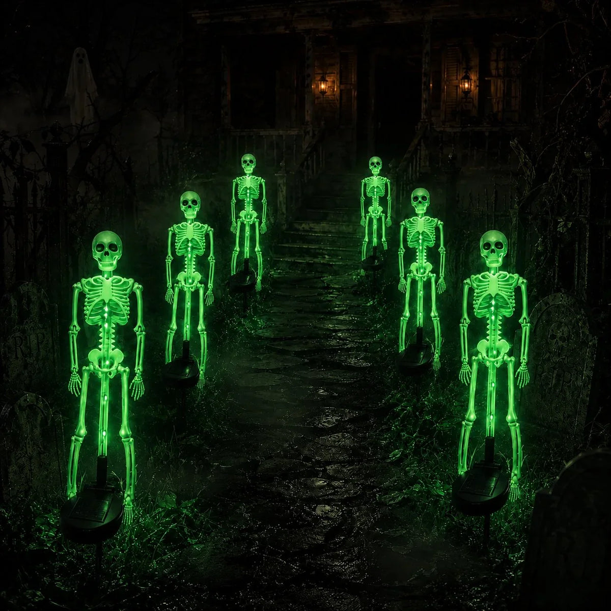 Outdoor Solar Skeleton Yard Stake for Garden Display