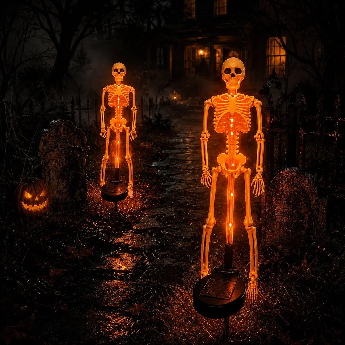 Outdoor Solar Skeleton Yard Stake for Garden Display