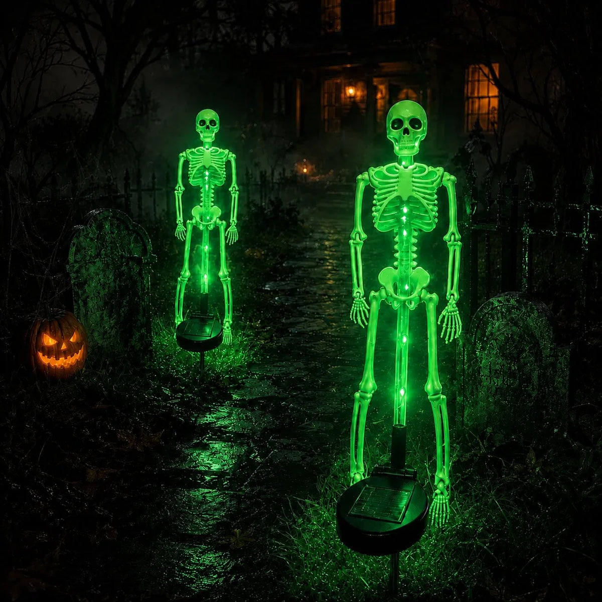 Outdoor Solar Skeleton Yard Stake for Garden Display