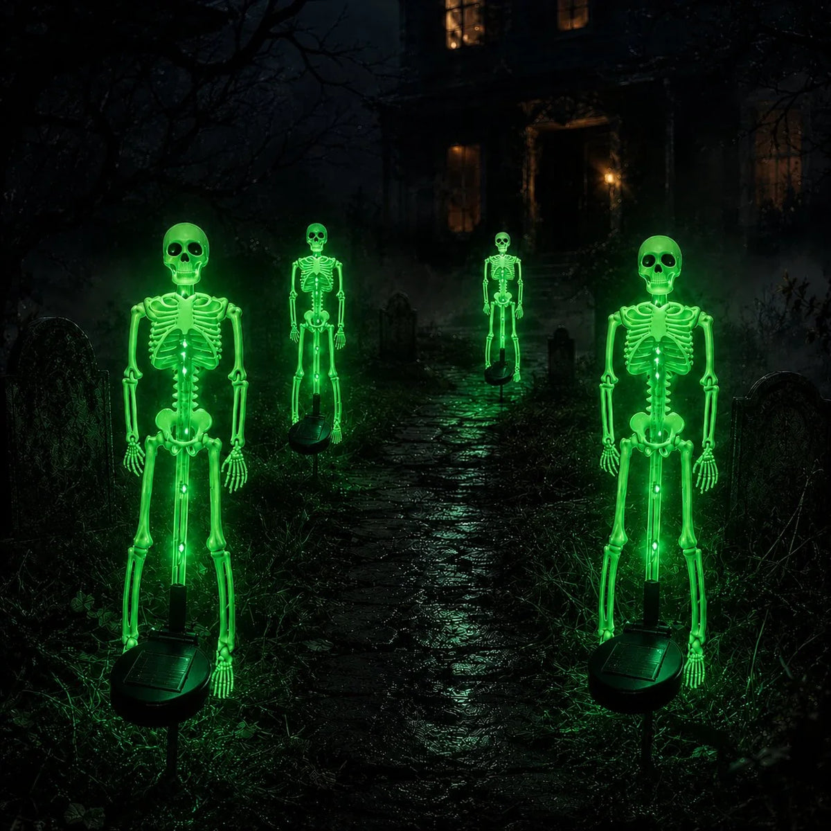 Outdoor Solar Skeleton Yard Stake for Garden Display
