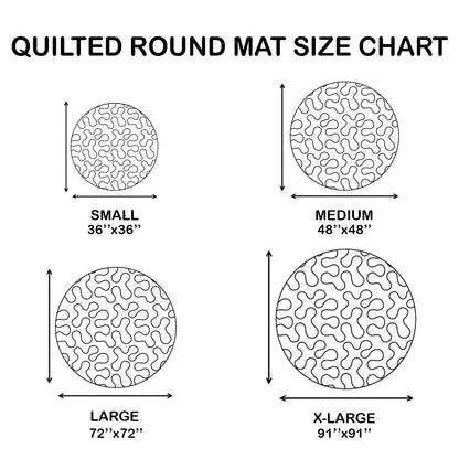 Purpose-Built 3D Skeleton Vortex Quilted Round Rug for Everyday Use