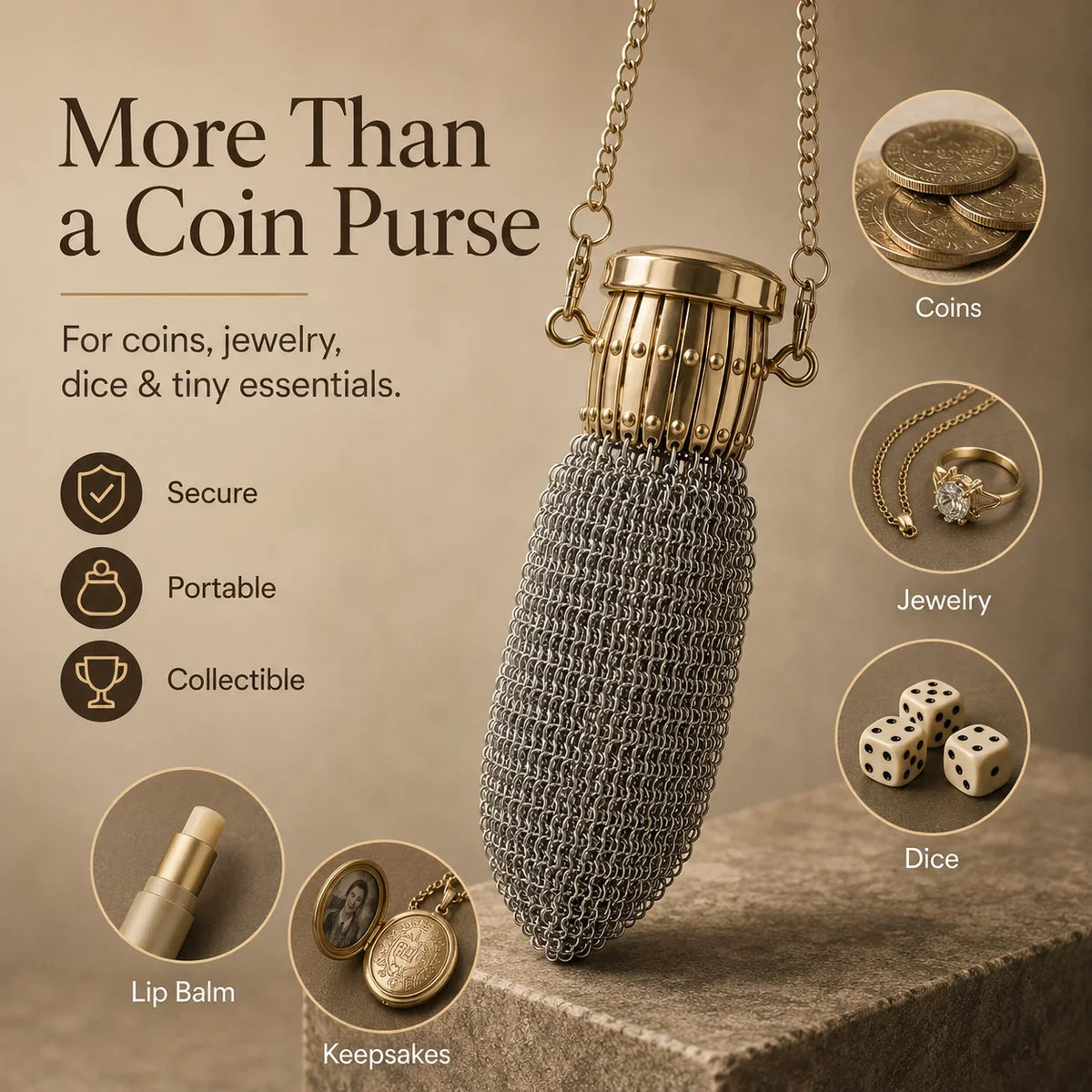 Purpose-Built Handmade 1920's English Coin Purse for Everyday Use