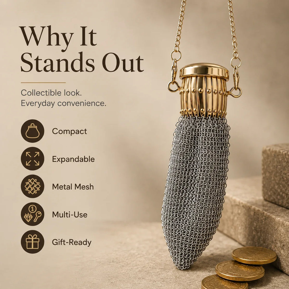 Purpose-Built Handmade 1920's English Coin Purse for Everyday Use