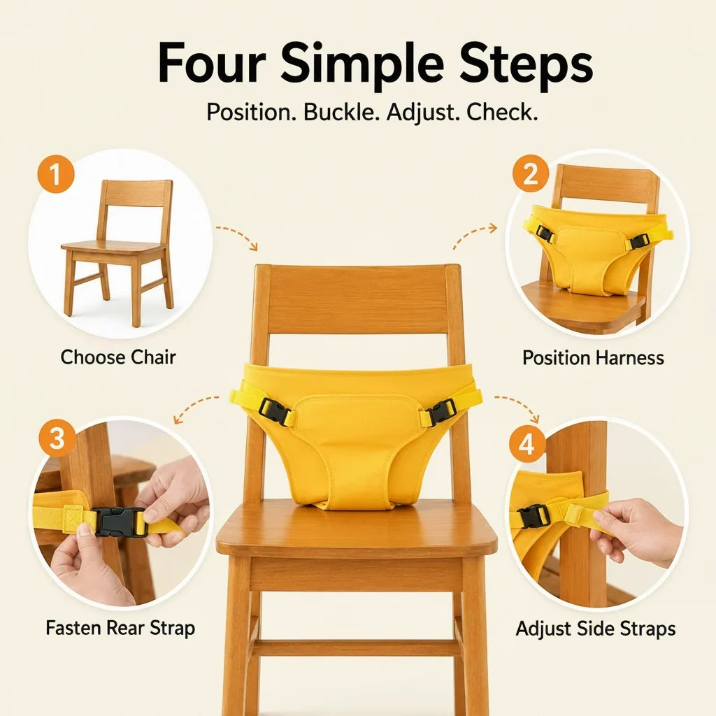 Purpose-Built Harness Seat for High Chair Baby Feeding Safety Seat