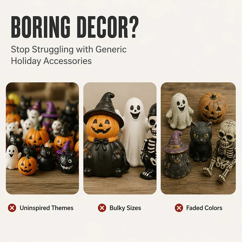 Mini Resin Halloween Ducks in Devil, Ghost and Skeleton Designs