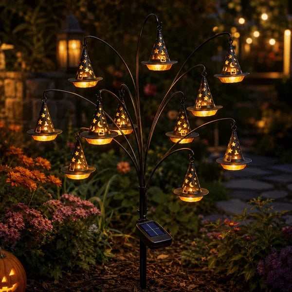 Glowing Halloween Tree-Stump Stake Powered by Sunlight