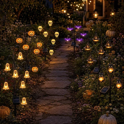 Glowing Halloween Tree-Stump Stake Powered by Sunlight