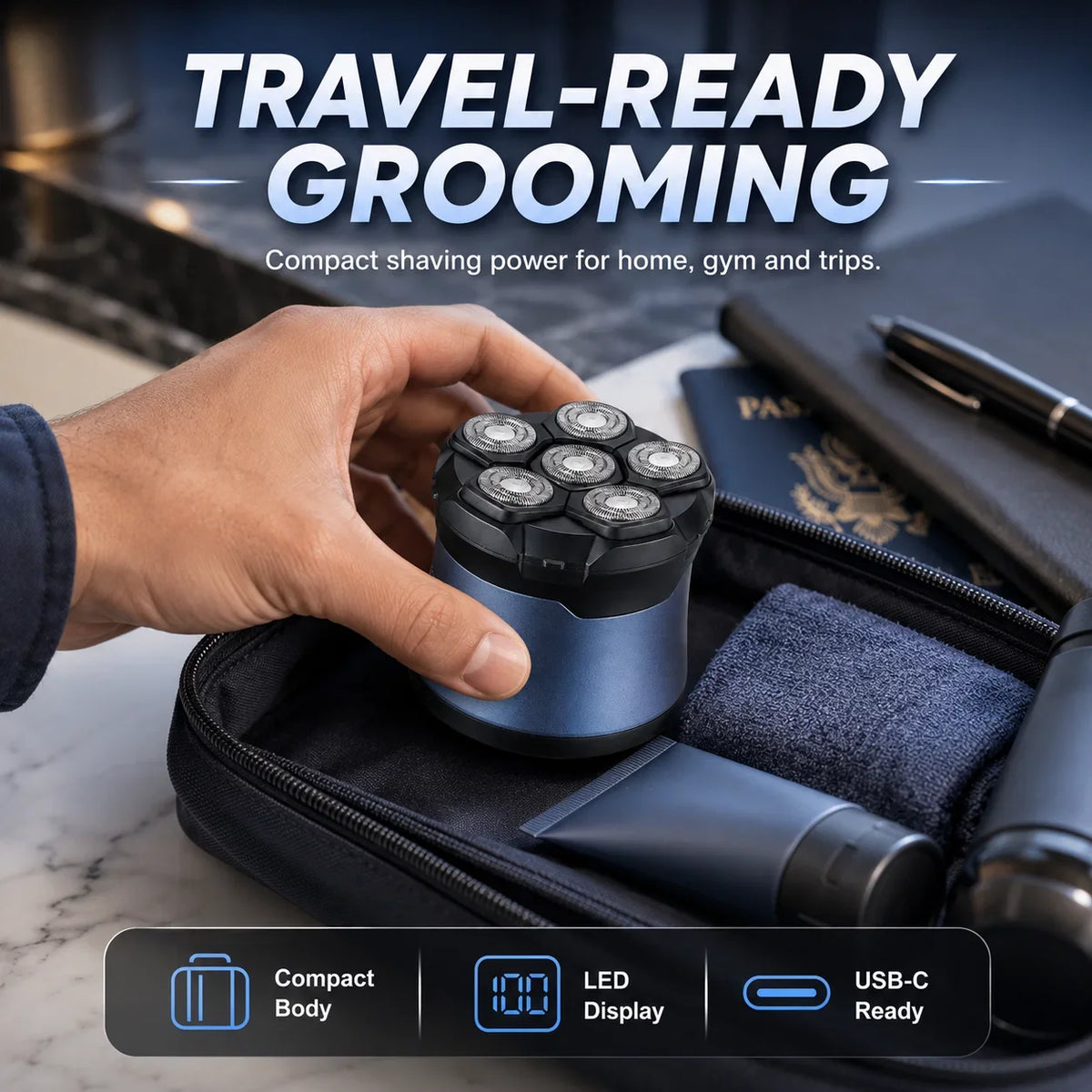 Purpose-Built Head Shavers for Bald Men, IPX7 Waterproof Wet/Dry Head
