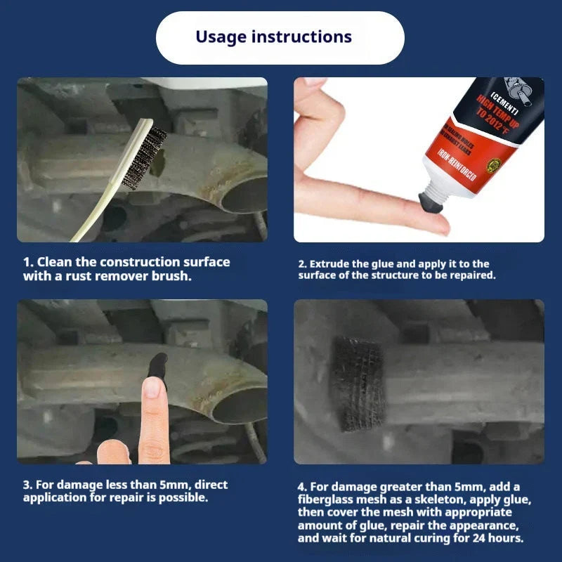 Purpose-Built Heat‑Resistant Exhaust Repair Glue for Everyday Use