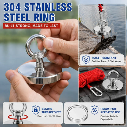 Purpose-Built Heavy Duty Fishing Magnet,Magnet with Countersunk
