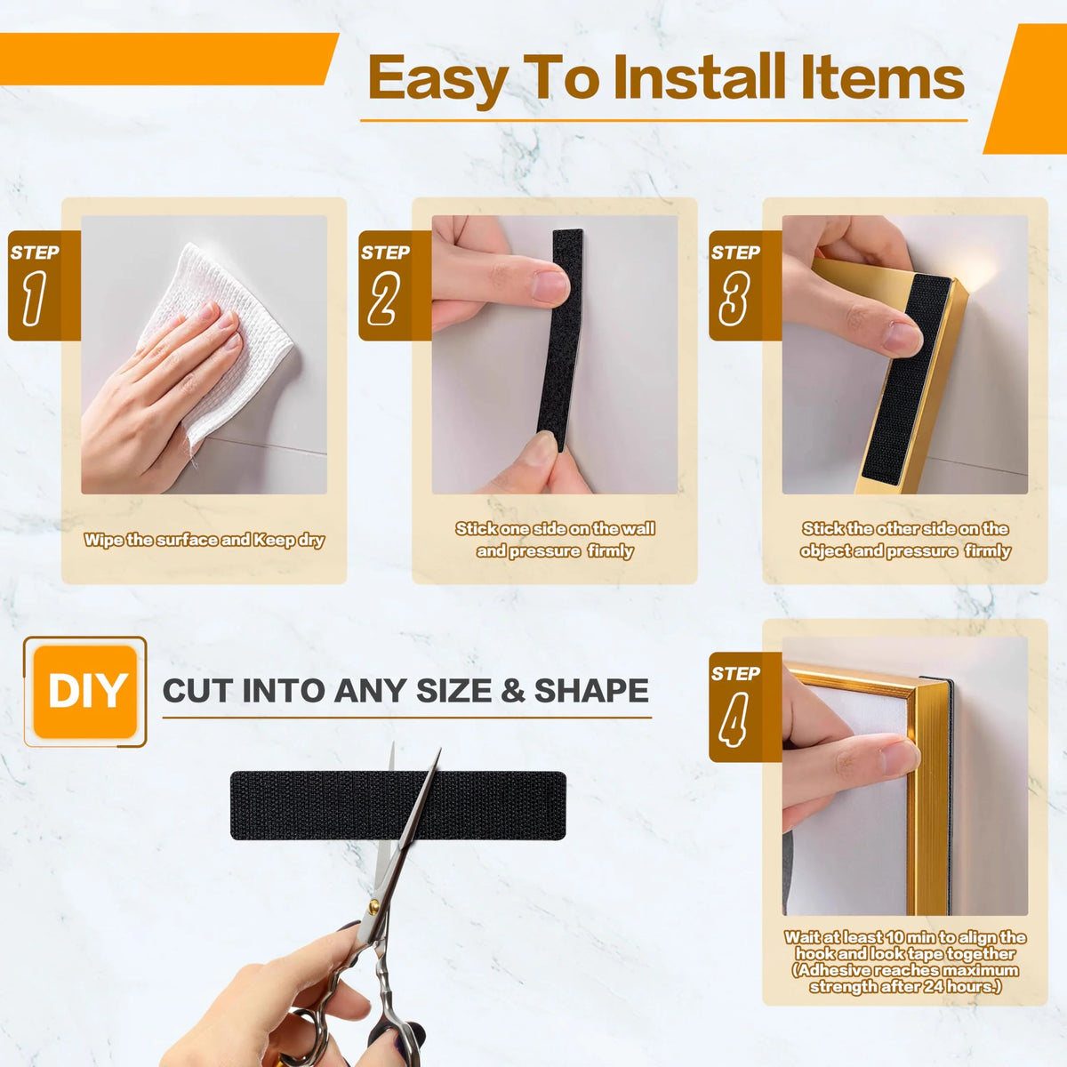 Space-Saving Heavy Duty Hook and Loop Strips with – Heavy Duty