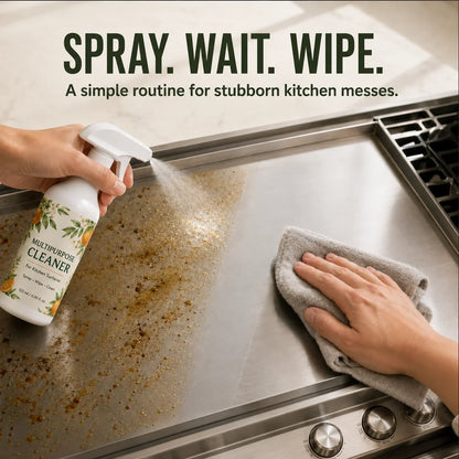 Heavy-Duty Kitchen Degreaser Spray for Greasy Surfaces