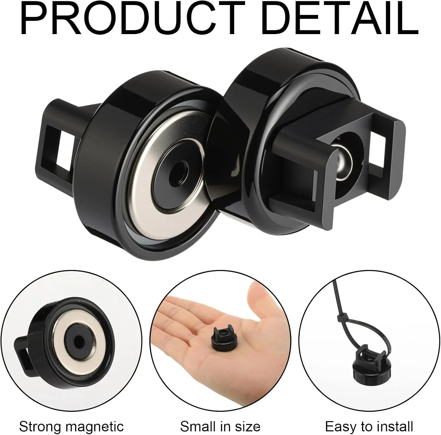 Purpose-Built 12 Pack Heavy Duty Magnetic Zip Tie Mounts for Cable