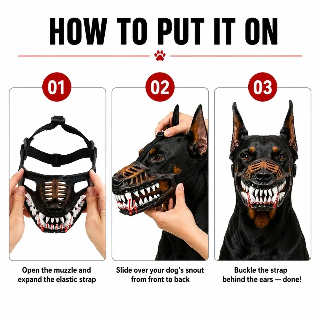 Purpose-Built EARLY Hell Hound Monster Muzzle for Everyday Use