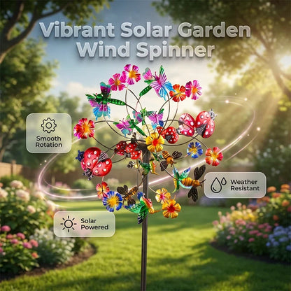 Outdoor-Ready Solar-Powered Wind Spinner for Garden for Garden Display