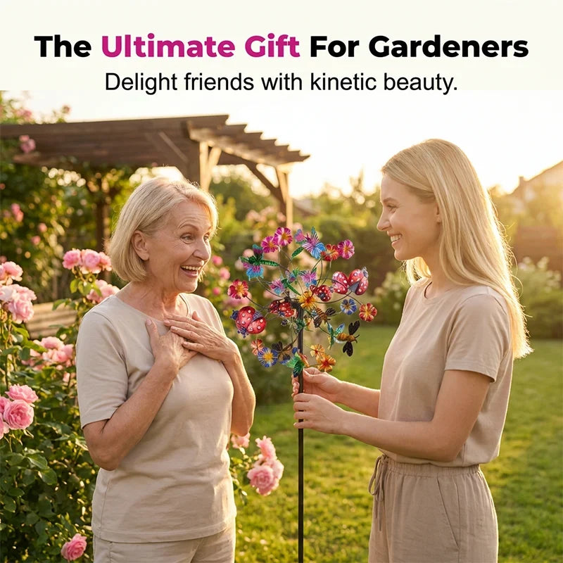 Outdoor-Ready Solar-Powered Wind Spinner for Garden for Garden Display